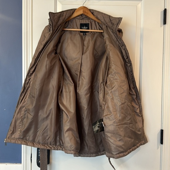 Women’s TOWER by London Fog TRUFFLE Hooded Quilted Puffer Coat Jacket size Large - Picture 16 of 16